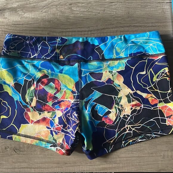 VGUC Fleo Fractal Rose Crossfit Gym Shorts (large) - Picture 2 of 5